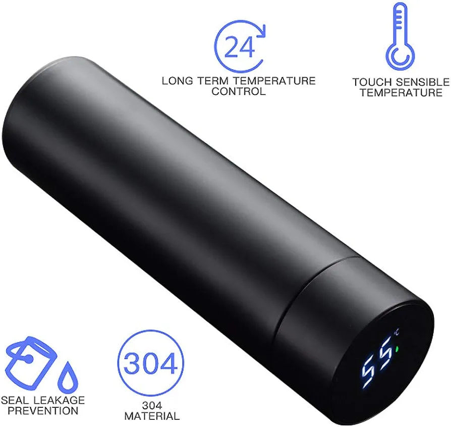 Smart Thermo Bottle — 500 ml with LED Temperature Display