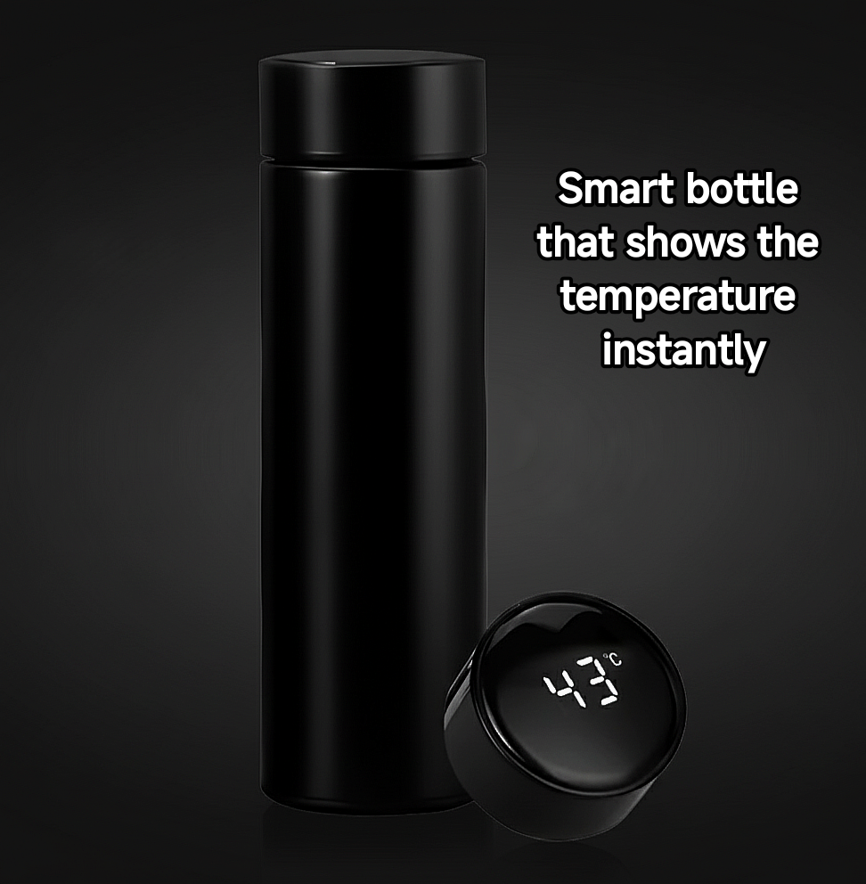 Smart Thermo Bottle — 500 ml with LED Temperature Display